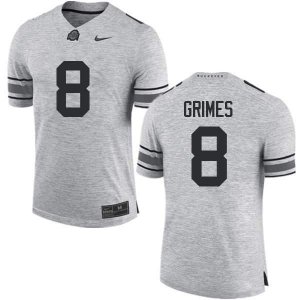 Men's Ohio State Buckeyes #8 Trevon Grimes Gray Nike NCAA College Football Jersey Top Quality WBG6844QY